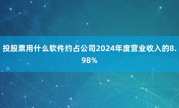 投股票用什么软件约占公司2024年度营业收入的8.98%